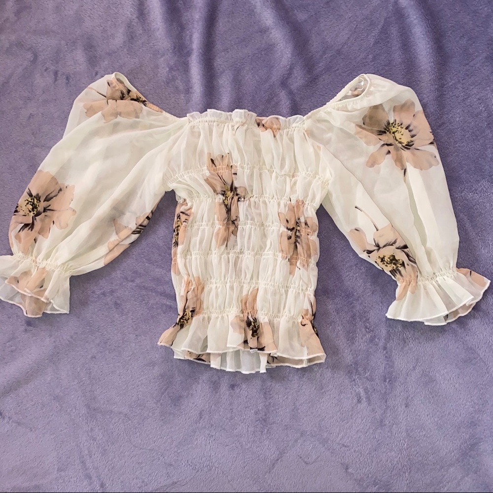 Cropped Floral Shirt